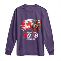 Funny Canada Soccer Dinosaur Long Sleeve Shirt Road To 2026