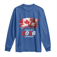 Funny Canada Soccer Dinosaur Long Sleeve Shirt Road To 2026
