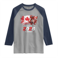 Funny Canada Soccer Dinosaur Raglan Shirt Road To 2026
