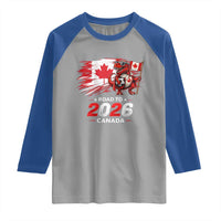 Funny Canada Soccer Dinosaur Raglan Shirt Road To 2026