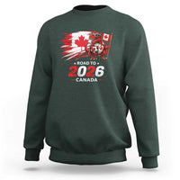 Funny Canada Soccer Dinosaur Sweatshirt Road To 2026