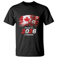 Funny Canada Soccer Dinosaur T Shirt Road To 2026