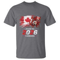 Funny Canada Soccer Dinosaur T Shirt Road To 2026