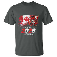 Funny Canada Soccer Dinosaur T Shirt Road To 2026