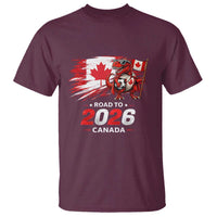 Funny Canada Soccer Dinosaur T Shirt Road To 2026