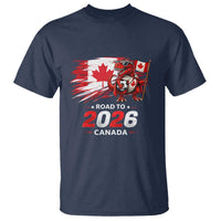 Funny Canada Soccer Dinosaur T Shirt Road To 2026
