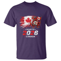 Funny Canada Soccer Dinosaur T Shirt Road To 2026