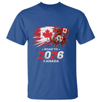 Funny Canada Soccer Dinosaur T Shirt Road To 2026