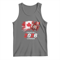 Funny Canada Soccer Dinosaur Tank Top Road To 2026