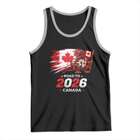 Funny Canada Soccer Dinosaur Tank Top Road To 2026