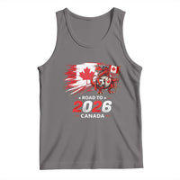 Funny Canada Soccer Dinosaur Tank Top Road To 2026