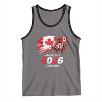 Funny Canada Soccer Dinosaur Tank Top Road To 2026
