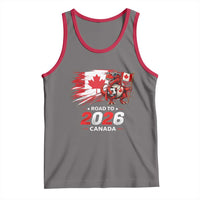 Funny Canada Soccer Dinosaur Tank Top Road To 2026