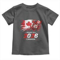Funny Canada Soccer Dinosaur Toddler T Shirt Road To 2026