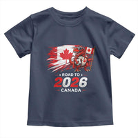 Funny Canada Soccer Dinosaur Toddler T Shirt Road To 2026