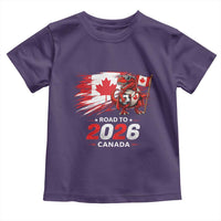 Funny Canada Soccer Dinosaur Toddler T Shirt Road To 2026