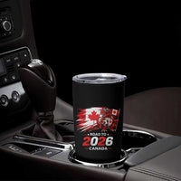 Funny Canada Soccer Dinosaur Tumbler Cup Road To 2026