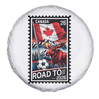 Canada Soccer Moose Spare Tire Cover Vintage Postal Stamp Road To 2026
