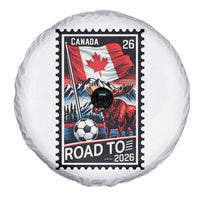 Canada Soccer Moose Spare Tire Cover Vintage Postal Stamp Road To 2026