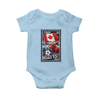 Canada Soccer Moose Baby Onesie Vintage Postal Stamp Road To 2026