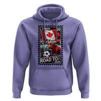 Canada Soccer Moose Hoodie Vintage Postal Stamp Road To 2026