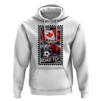 Canada Soccer Moose Hoodie Vintage Postal Stamp Road To 2026