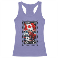Canada Soccer Moose Racerback Tank Top Vintage Postal Stamp Road To 2026