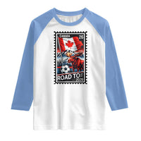 Canada Soccer Moose Raglan Shirt Vintage Postal Stamp Road To 2026