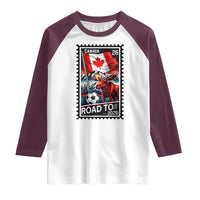 Canada Soccer Moose Raglan Shirt Vintage Postal Stamp Road To 2026