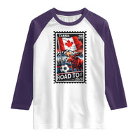 Canada Soccer Moose Raglan Shirt Vintage Postal Stamp Road To 2026