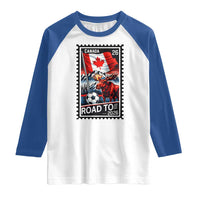 Canada Soccer Moose Raglan Shirt Vintage Postal Stamp Road To 2026