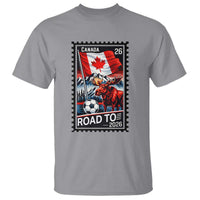 Canada Soccer Moose T Shirt Vintage Postal Stamp Road To 2026