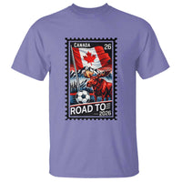 Canada Soccer Moose T Shirt Vintage Postal Stamp Road To 2026