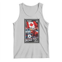 Canada Soccer Moose Tank Top Vintage Postal Stamp Road To 2026