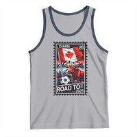 Canada Soccer Moose Tank Top Vintage Postal Stamp Road To 2026