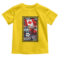 Canada Soccer Moose Toddler T Shirt Vintage Postal Stamp Road To 2026