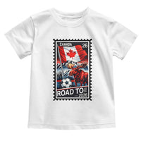 Canada Soccer Moose Toddler T Shirt Vintage Postal Stamp Road To 2026