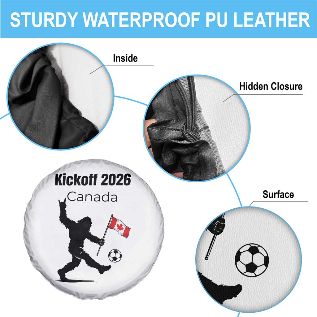 Funny Bigfoot Canada Soccer Spare Tire Cover Kickoff 2026