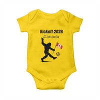 Funny Bigfoot Canada Soccer Baby Onesie Kickoff 2026