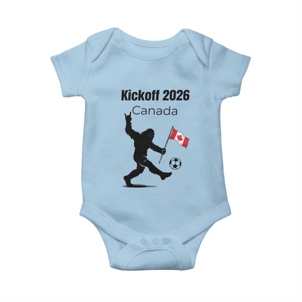 Funny Bigfoot Canada Soccer Baby Onesie Kickoff 2026