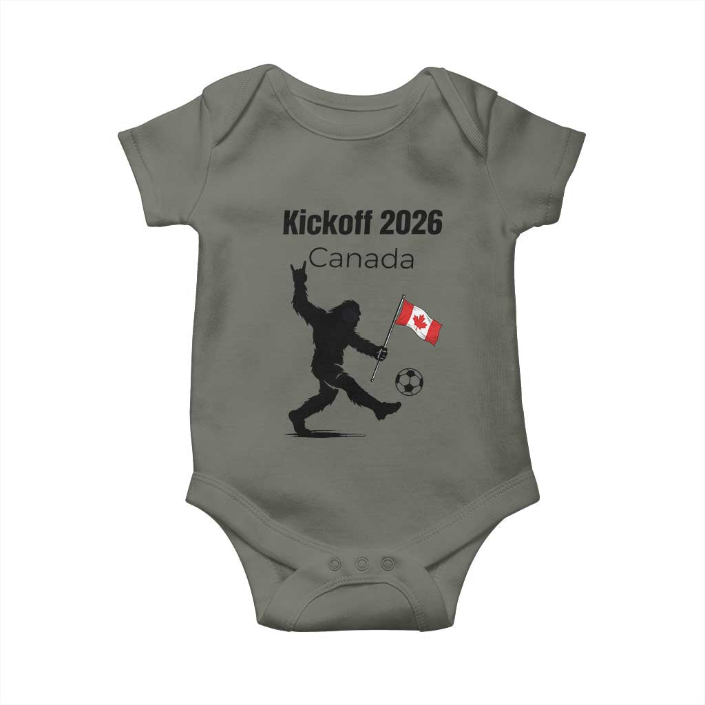 Funny Bigfoot Canada Soccer Baby Onesie Kickoff 2026