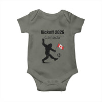 Funny Bigfoot Canada Soccer Baby Onesie Kickoff 2026