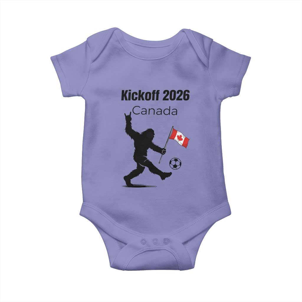Funny Bigfoot Canada Soccer Baby Onesie Kickoff 2026