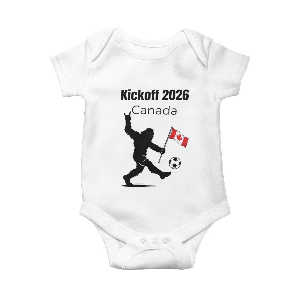 Funny Bigfoot Canada Soccer Baby Onesie Kickoff 2026
