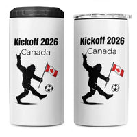 Funny Bigfoot Canada Soccer 4 in 1 Can Cooler Tumbler Kickoff 2026