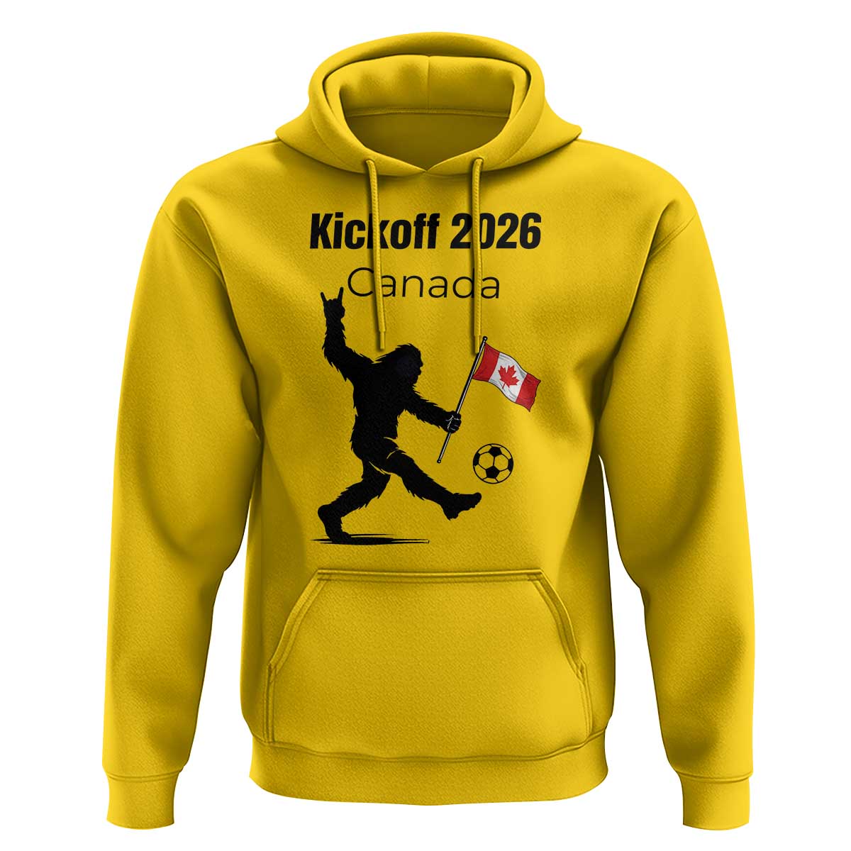 Funny Bigfoot Canada Soccer Hoodie Kickoff 2026