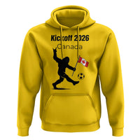 Funny Bigfoot Canada Soccer Hoodie Kickoff 2026