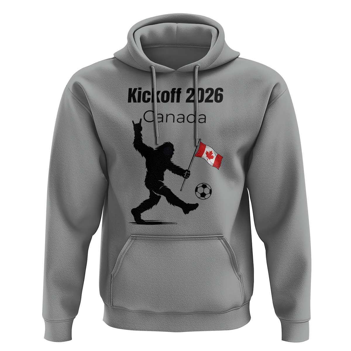 Funny Bigfoot Canada Soccer Hoodie Kickoff 2026