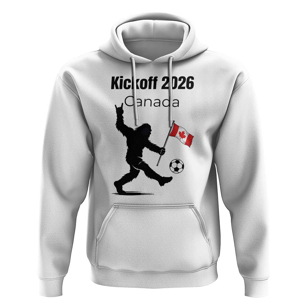 Funny Bigfoot Canada Soccer Hoodie Kickoff 2026
