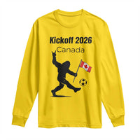 Funny Bigfoot Canada Soccer Long Sleeve Shirt Kickoff 2026